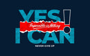 Yes I Can Graphic Art Self Adhesive Sticker For Table