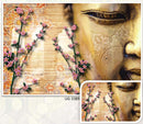Pink Flower Lord Buddha Orange Wallpaper