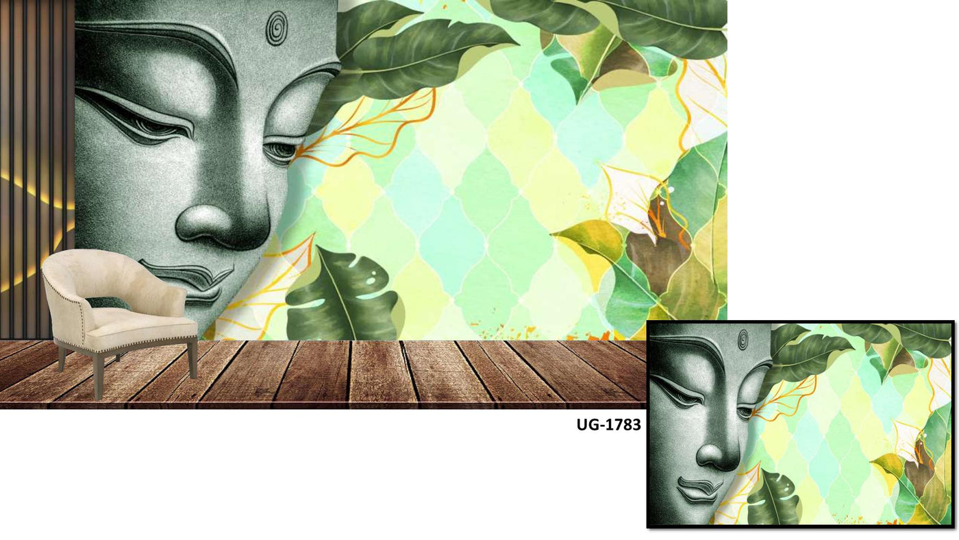 Lord Buddha Green Beautiful Wallpaper