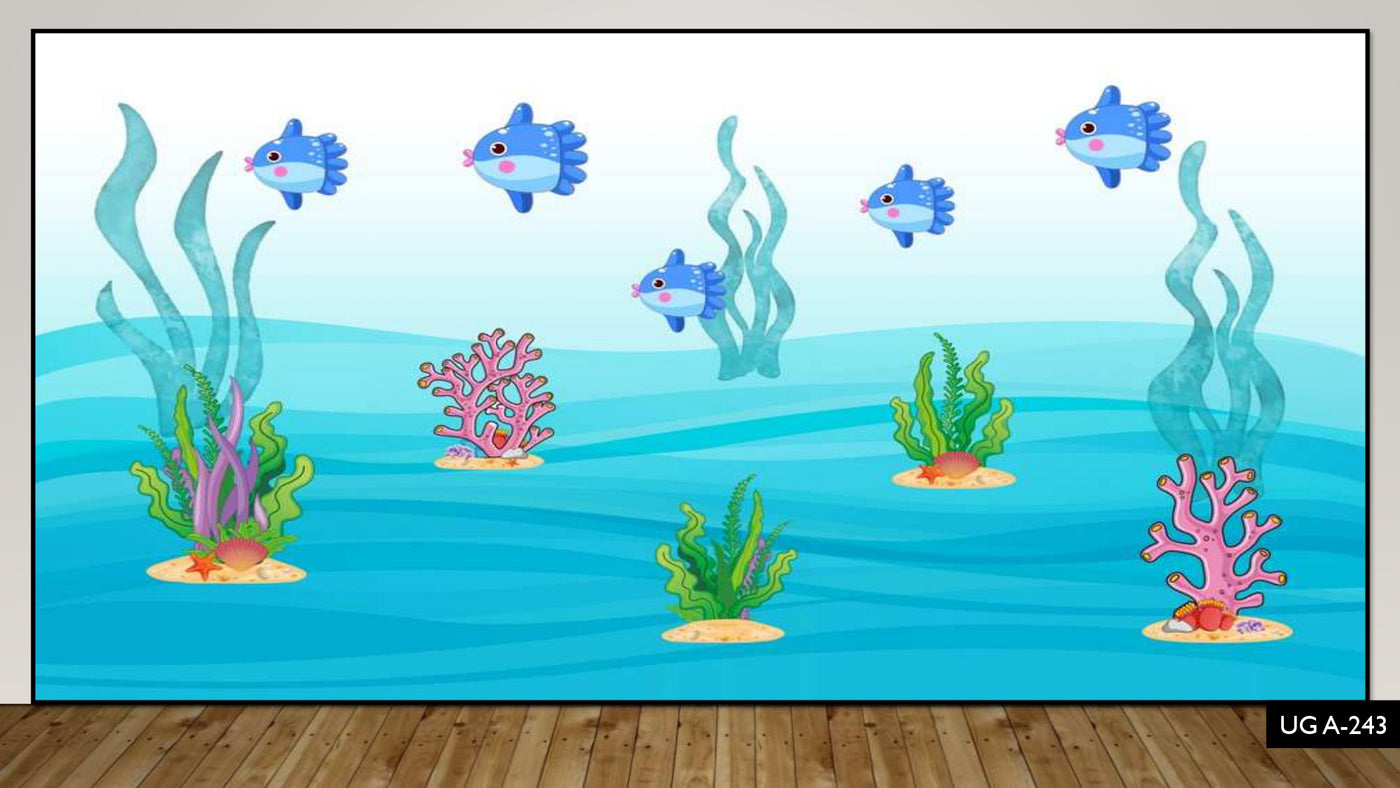 3D Decorative Fishes Wallpaper for Wall
