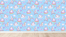 Unicorns With Light Blue Background Wallpaper