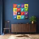 Superhero Symbols Wall Art
