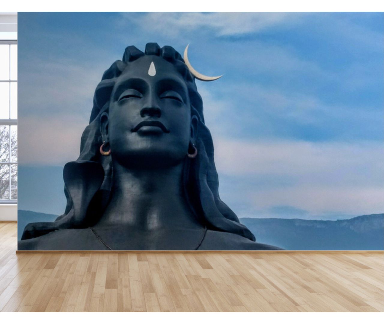 Grey Shiva And Sky Wallpaper