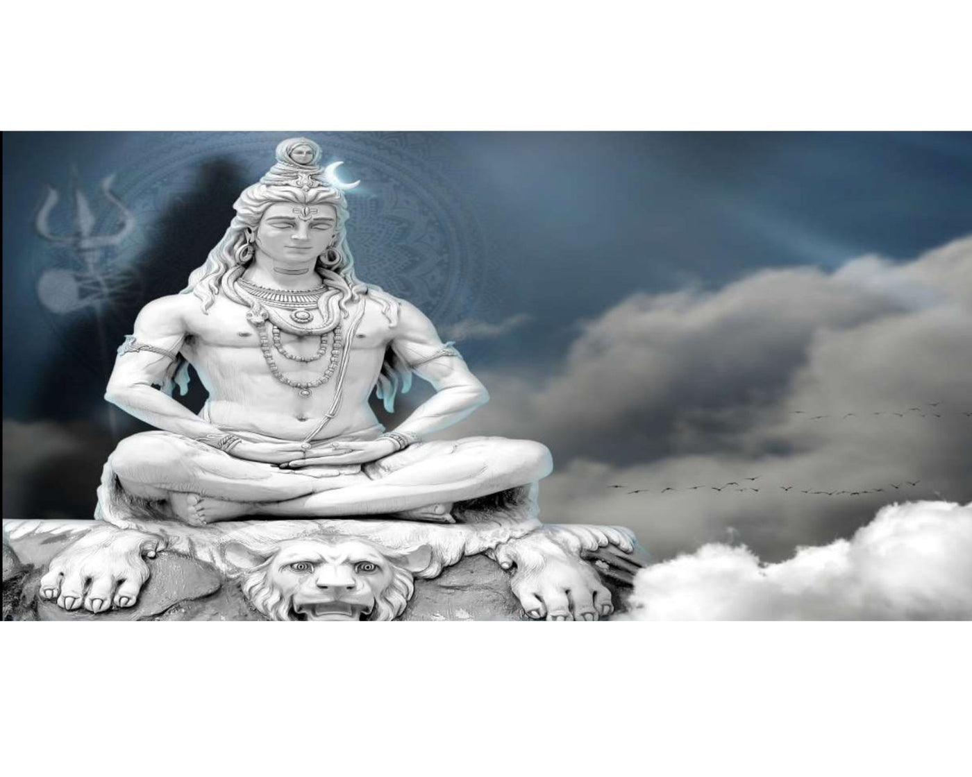 3D Decorative Lord Shiva Wallpaper for Wall