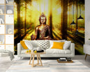 Sunny Forest & Buddha Wallpaper for wall