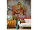 Buddha Sketching On Square Background Wallpaper for wall