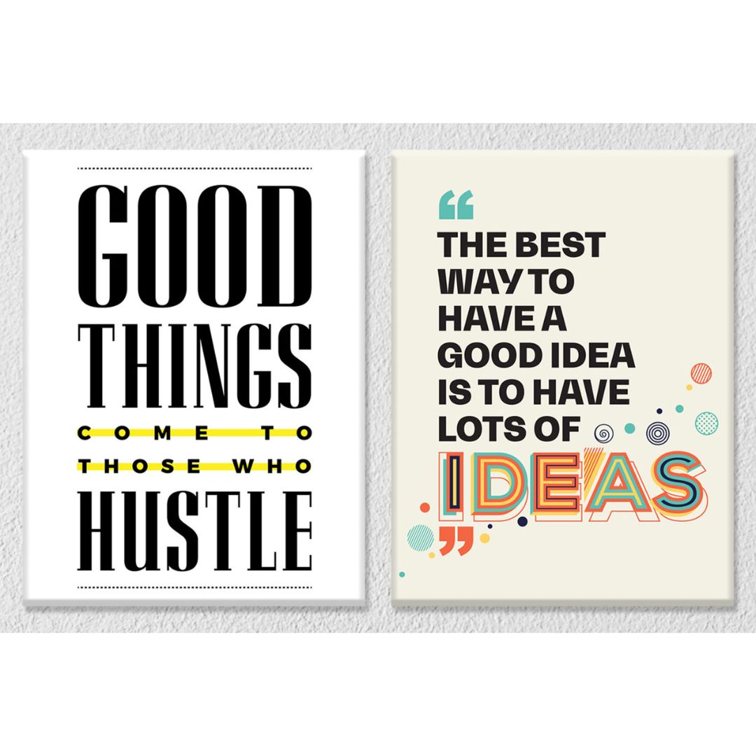 Good things come to those who hustle Set of 2