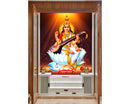 Beautiful White Saraswati customised Wallpaper