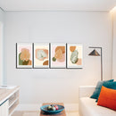 Abstract Minimalist Leaf Canvas Set Of 4