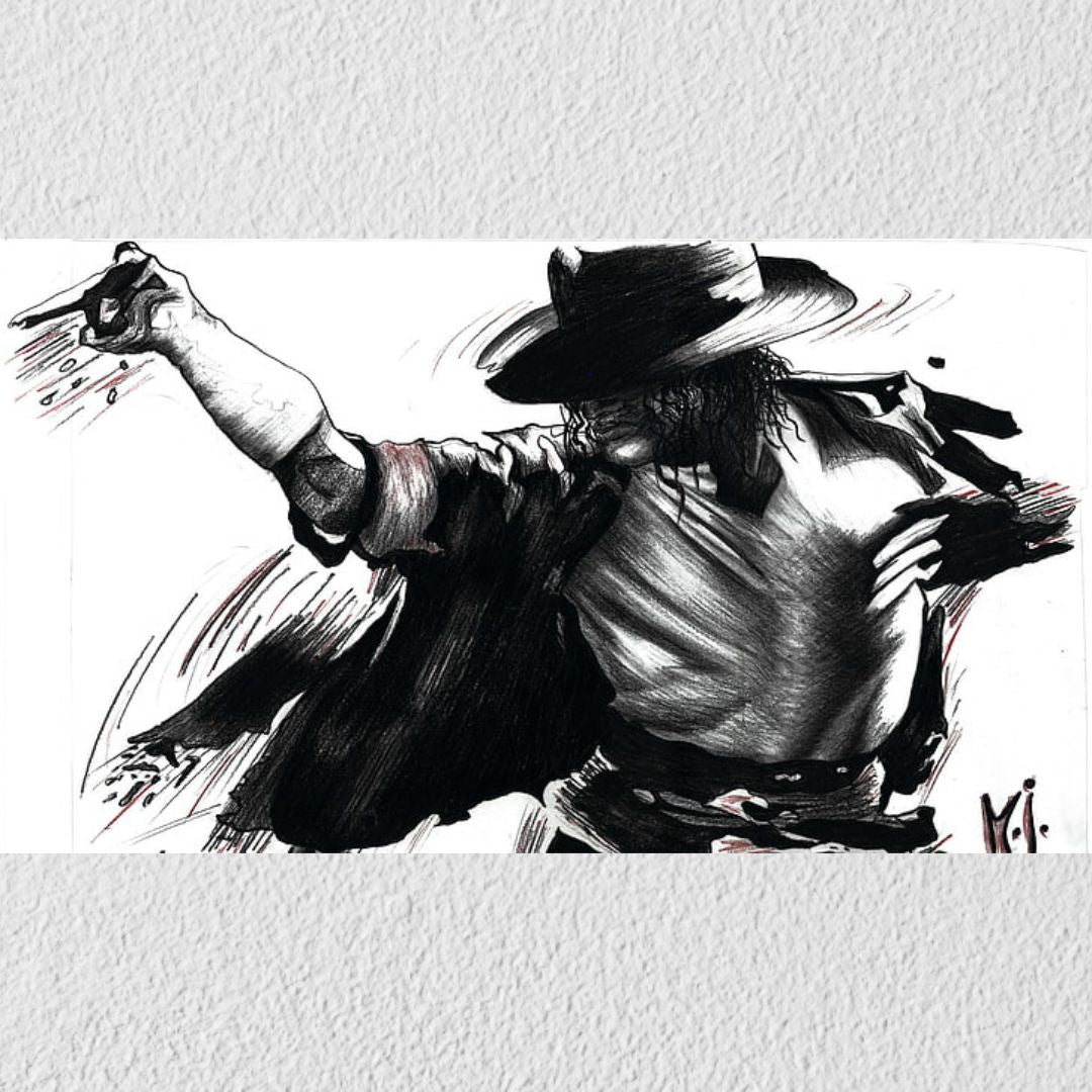 Sketched Michael Jackson Canvas
