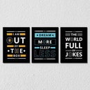 Inspirational Quotes Wall Art, Set Of 3