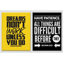 Dream don't work unless you do Set of 2