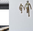 Set Of Two Golden Human Table Top sculpture