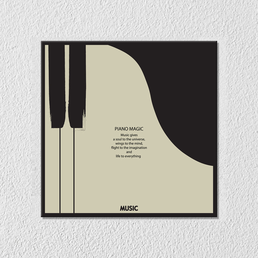 Piano Magic Quote Canvas