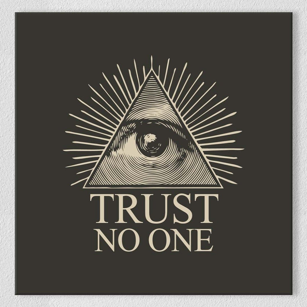 Trust No One Illuminati Canvas – Myindianthings