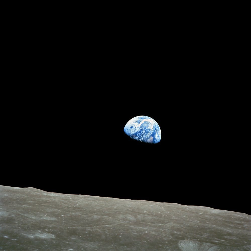Earth From Moon wall covering