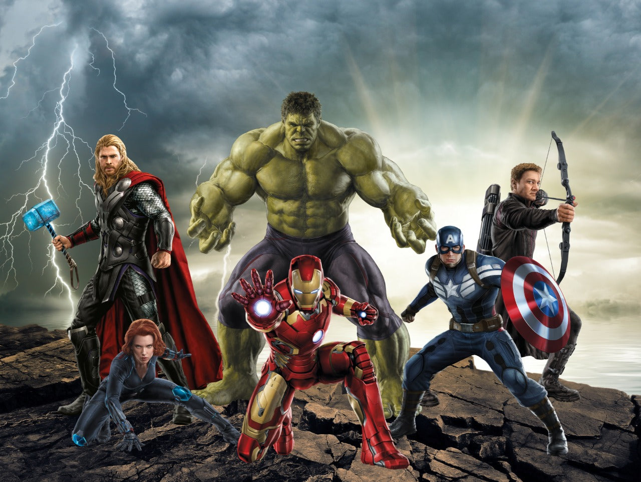Avengers Team wall covering