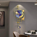 Modern Multicolour And Gold Wall Clock