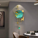 Modern Multicolour And Gold Wall Clock