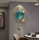 Modern Multicolour And Gold Wall Clock