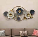 Floral bunch in Gold chain Wall Art