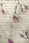 Whimsy Floral Brick Wallpaper