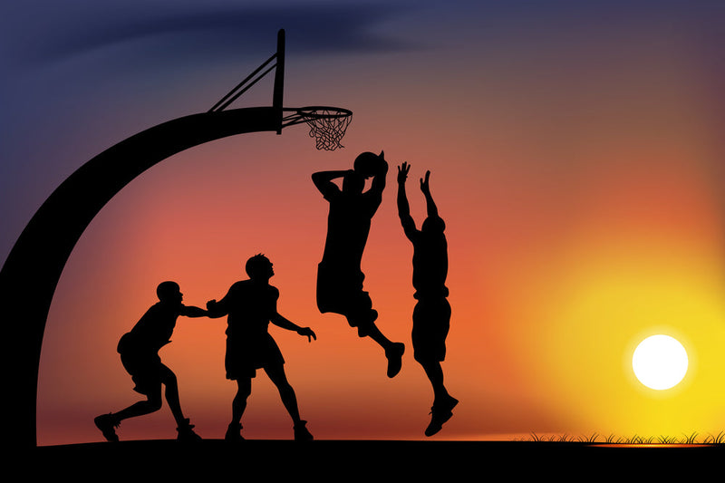 Basketball Court Sunset Wallpaper