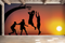 Basketball Court Sunset Wallpaper