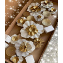 White And Gold Floral
  Wallart