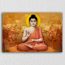 Orange Gautam Buddha-Art