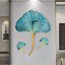 Blue Leaf Wall Clock