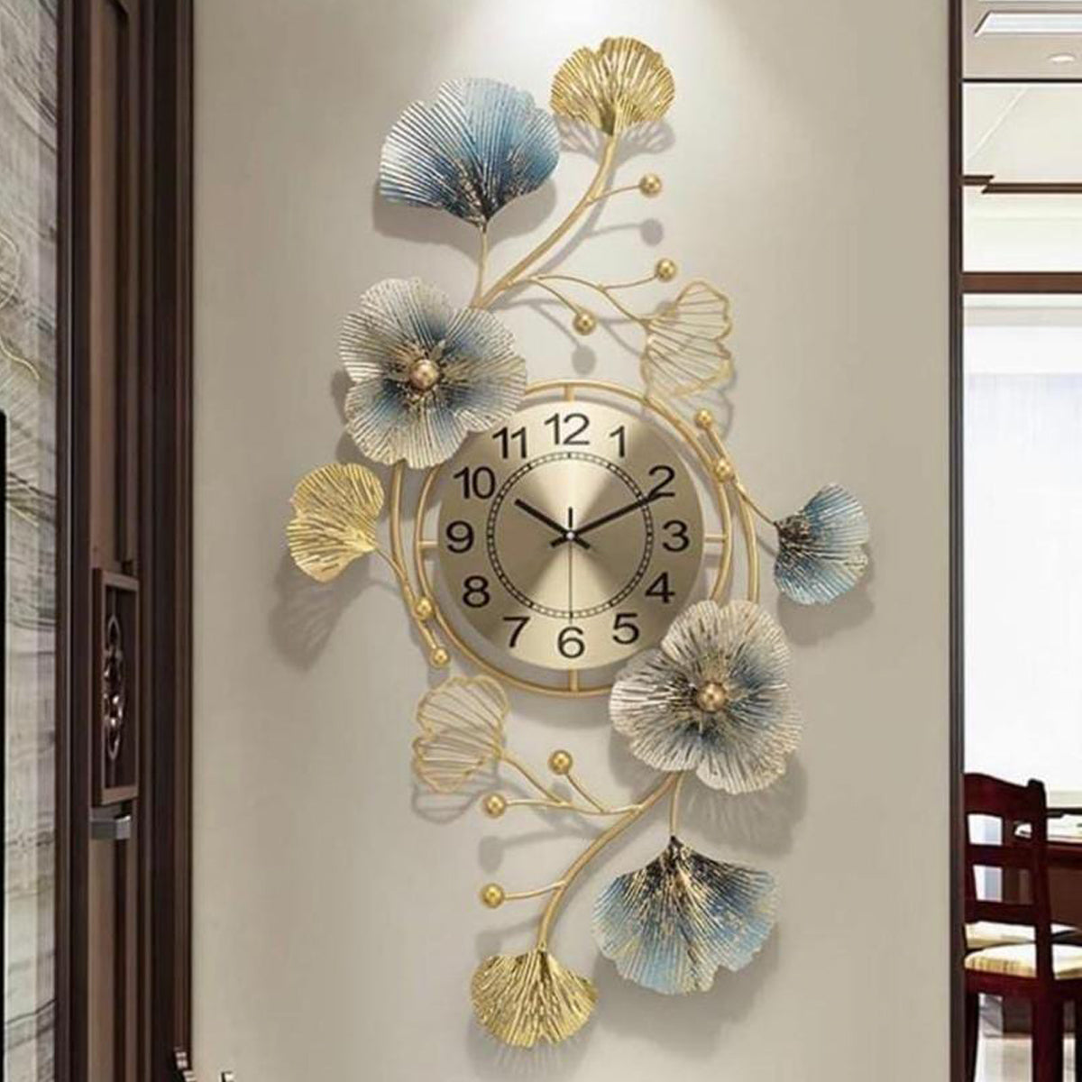 Floral Vertical Wall Clock