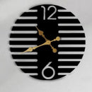 Black Lines Wall Clock