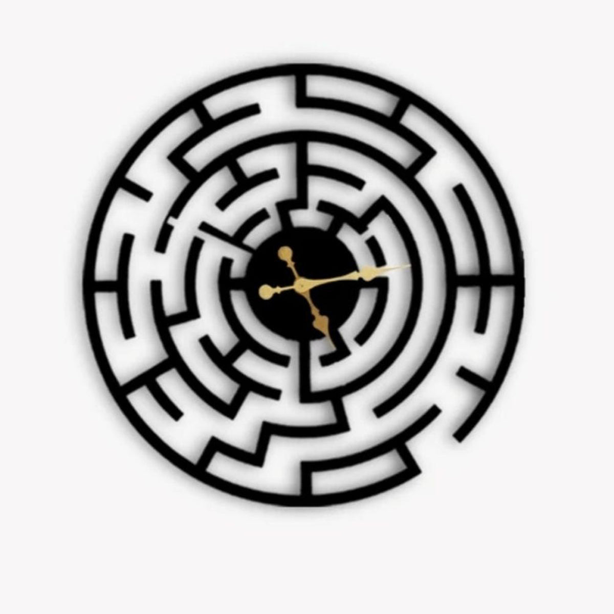 Black Maze wall clock