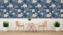Chinoiserie Blue Floral Garden Wallpaper
