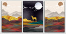 Deer Inspired Wall Art 3, Set Of 3