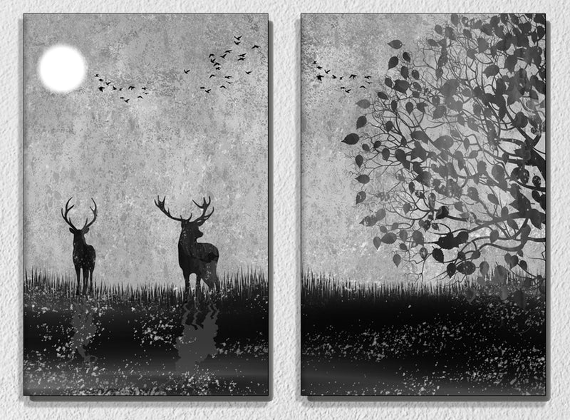 Deer Inspired Wall Art 5, Set Of 3