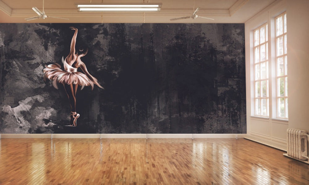 Woman Dancing Rustic Wallpaper