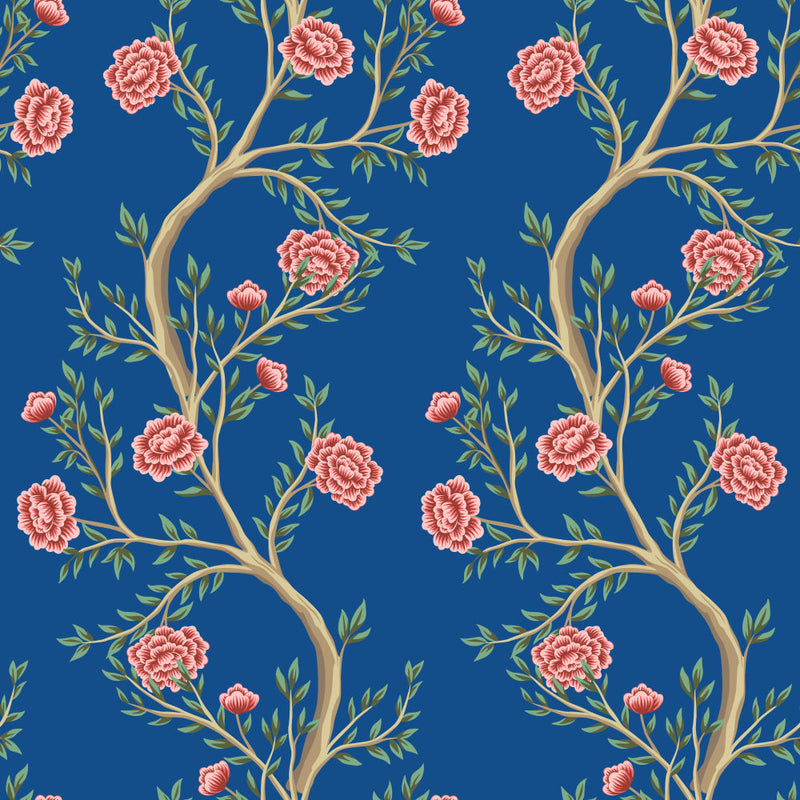 Floral Pattern Chinoiserie Wallpaper