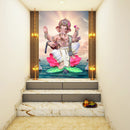 Ganpati In Lake Self Adhesive Sticker Poster