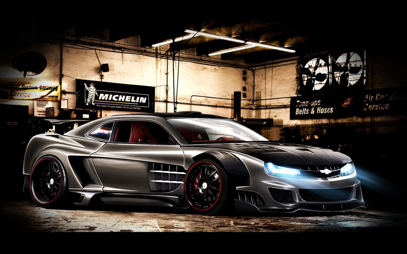 Sports Car Customised Wallpaper for wall