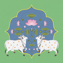 Green Pichwai Wallpaper