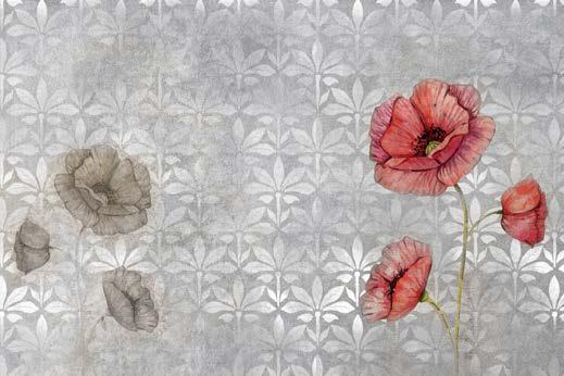Grey Abstract Blossom Flower Wallpaper