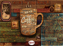 Wooden Coffee Cup wall covering