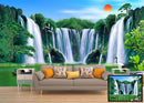 Waterfall in the woods wall covering