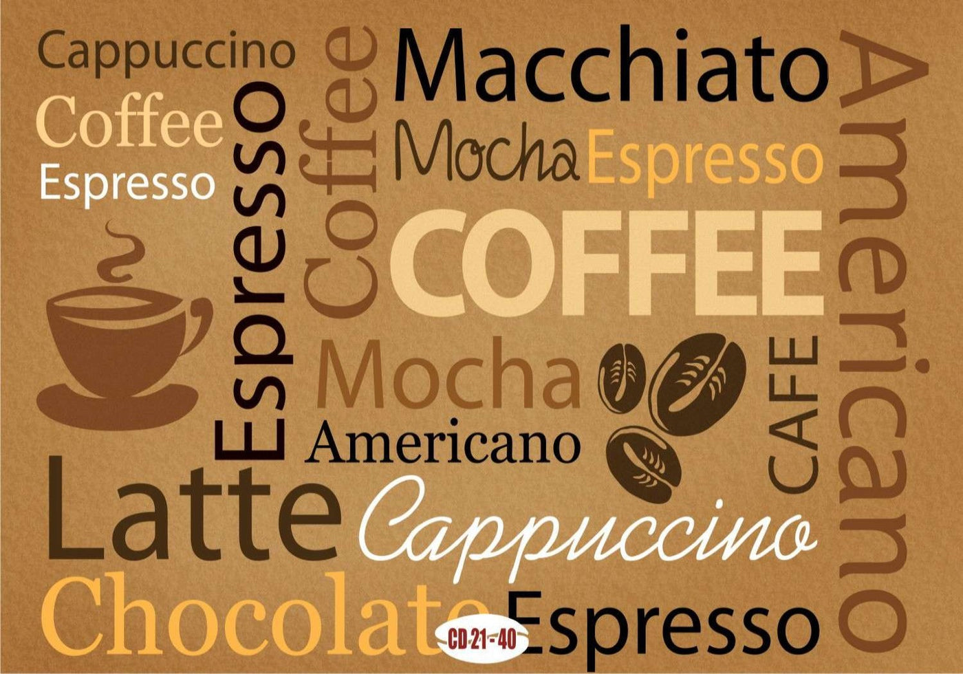 Macchiato wall covering