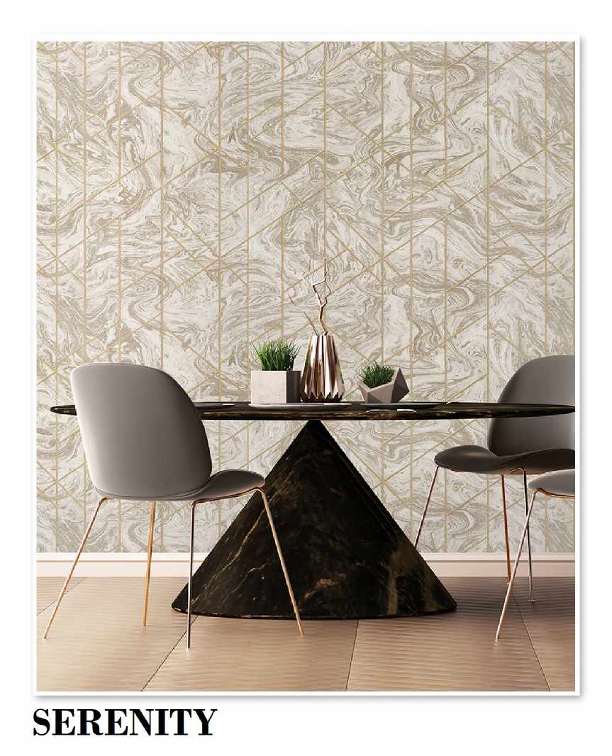 Serenity Geometric Pattern Wallpaper Roll