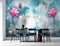 3D Decorative Pink Flower Wallpaper for Wall
