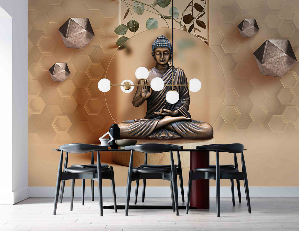 3D Decorative Buddha Wallpaper for Wall – Myindianthings
