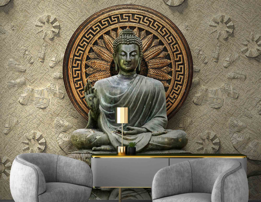 3D Decorative Buddha Wallpaper for Wall – Myindianthings